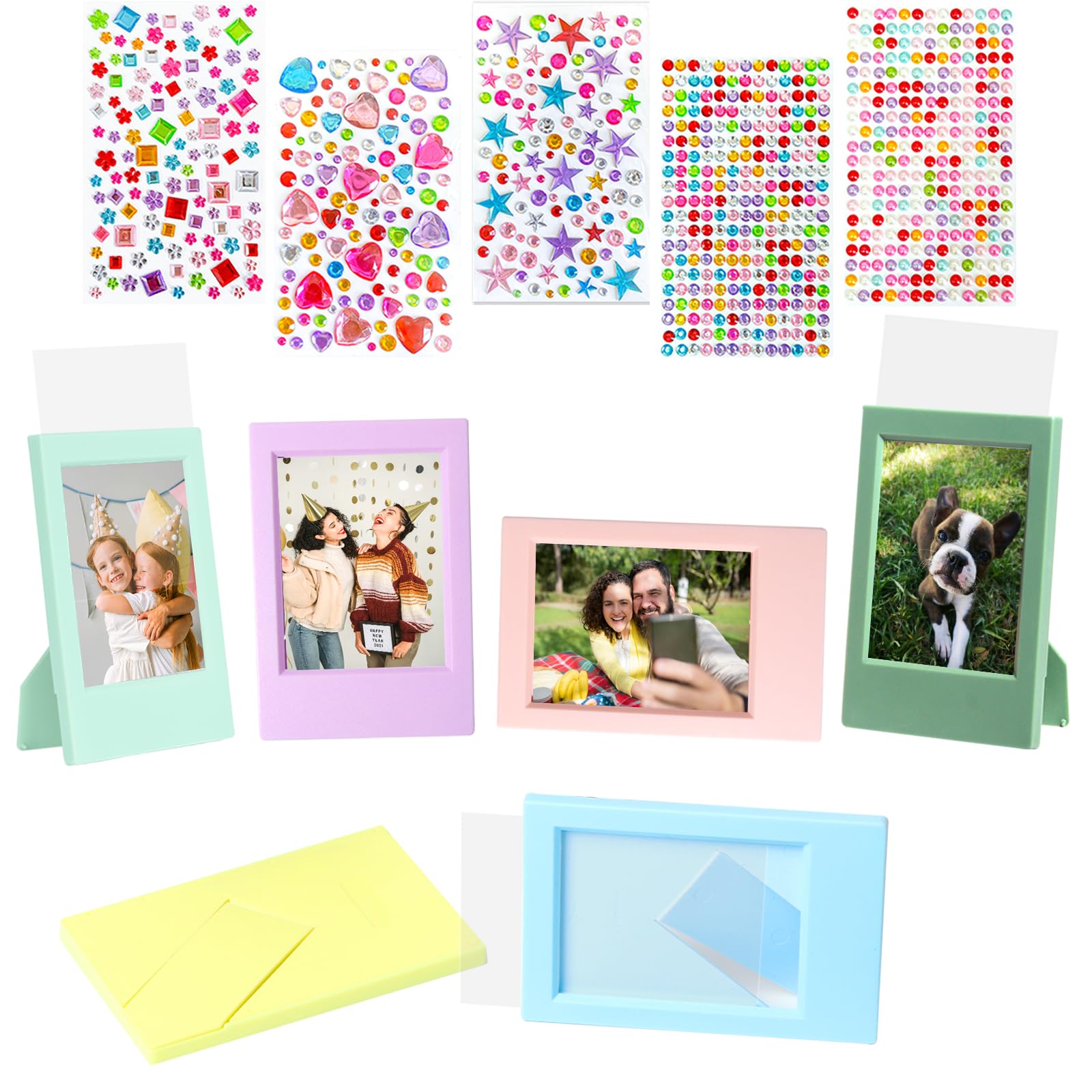 ジェミン　ポラロイド Amazon.com - JOYZO（6+5）for Instax Mini Film Frames and Gem