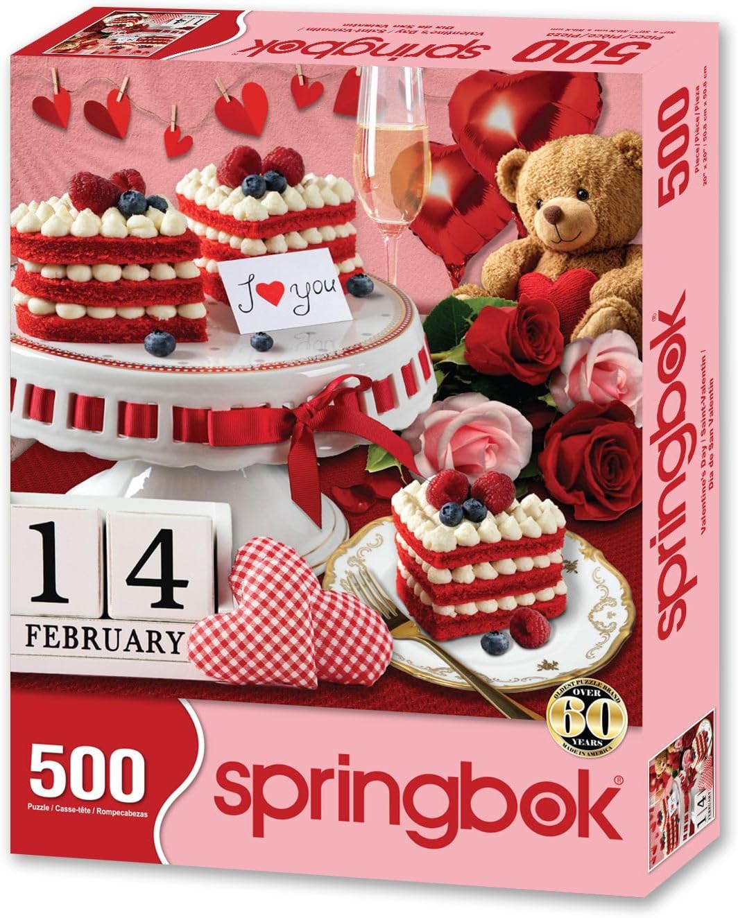 Springbok Valentines Day 500 Piece Jigsaw Puzzle for Adults and Families - Greaty Family Game Night Activity - Unique Precision Fit Pieces - Made in The USA