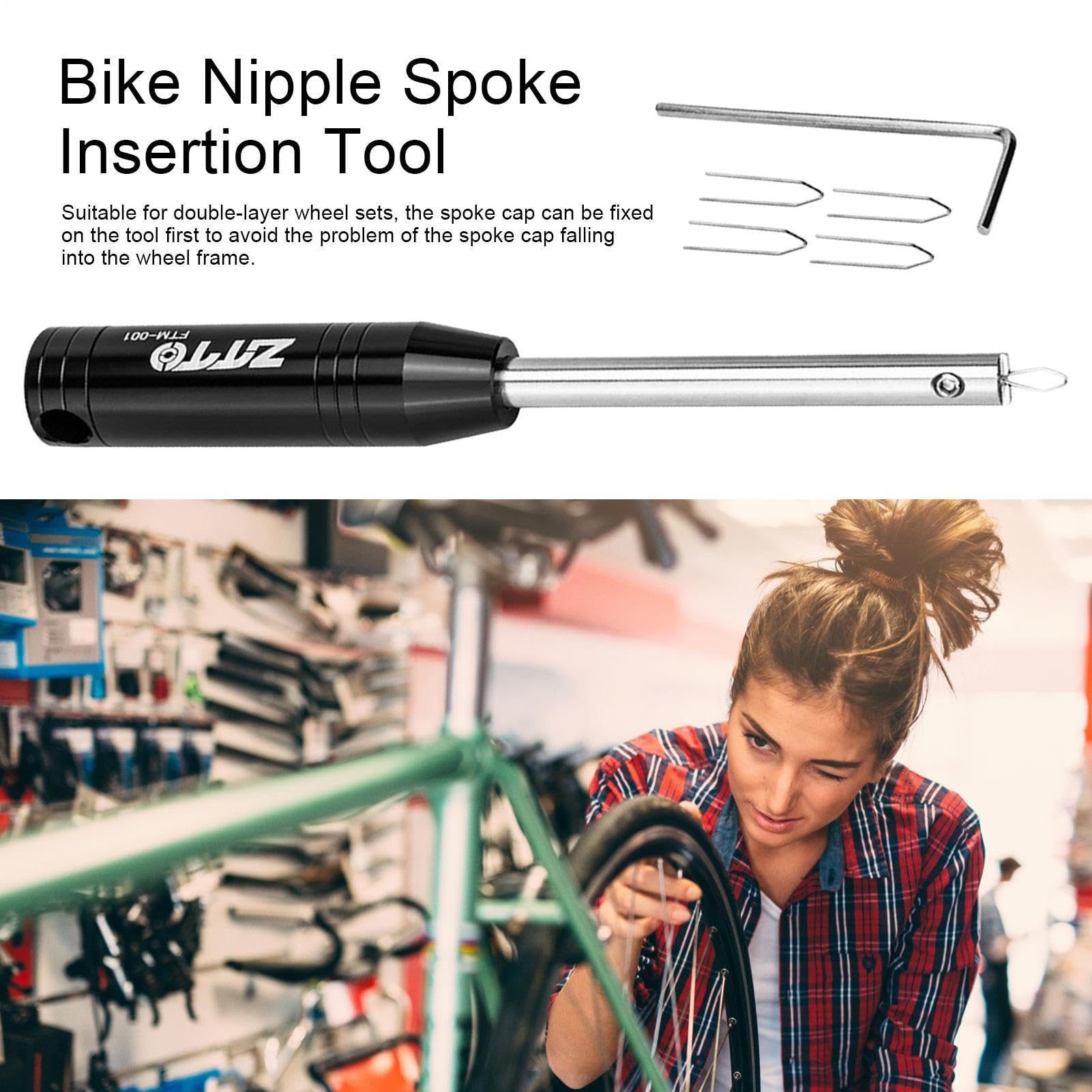 Affidabile strumento di inserimento capezzolo raggio bicicletta per