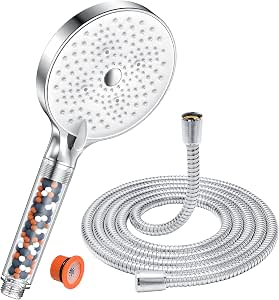 Pommeau De Douche Multijets 6 Fonctions - Économie D'Eau 8L/Min - Flexible 1,6m Anti-Torsion - Chromé