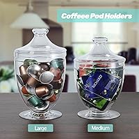 Vista 7 de Acrylic Apothecary Jars with Lids, 3-Piece Vanity Organizer Canisters, Storage Container Jars for Bathroom, Laundry Room, Kitchen, Candy Buffet