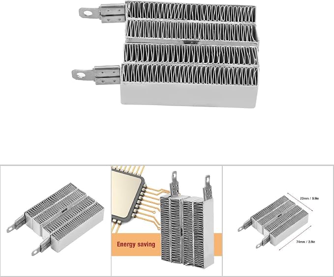Calefactor eléctrico PTC, 12V 70W, elemento calefactor, termostático miniatura 9