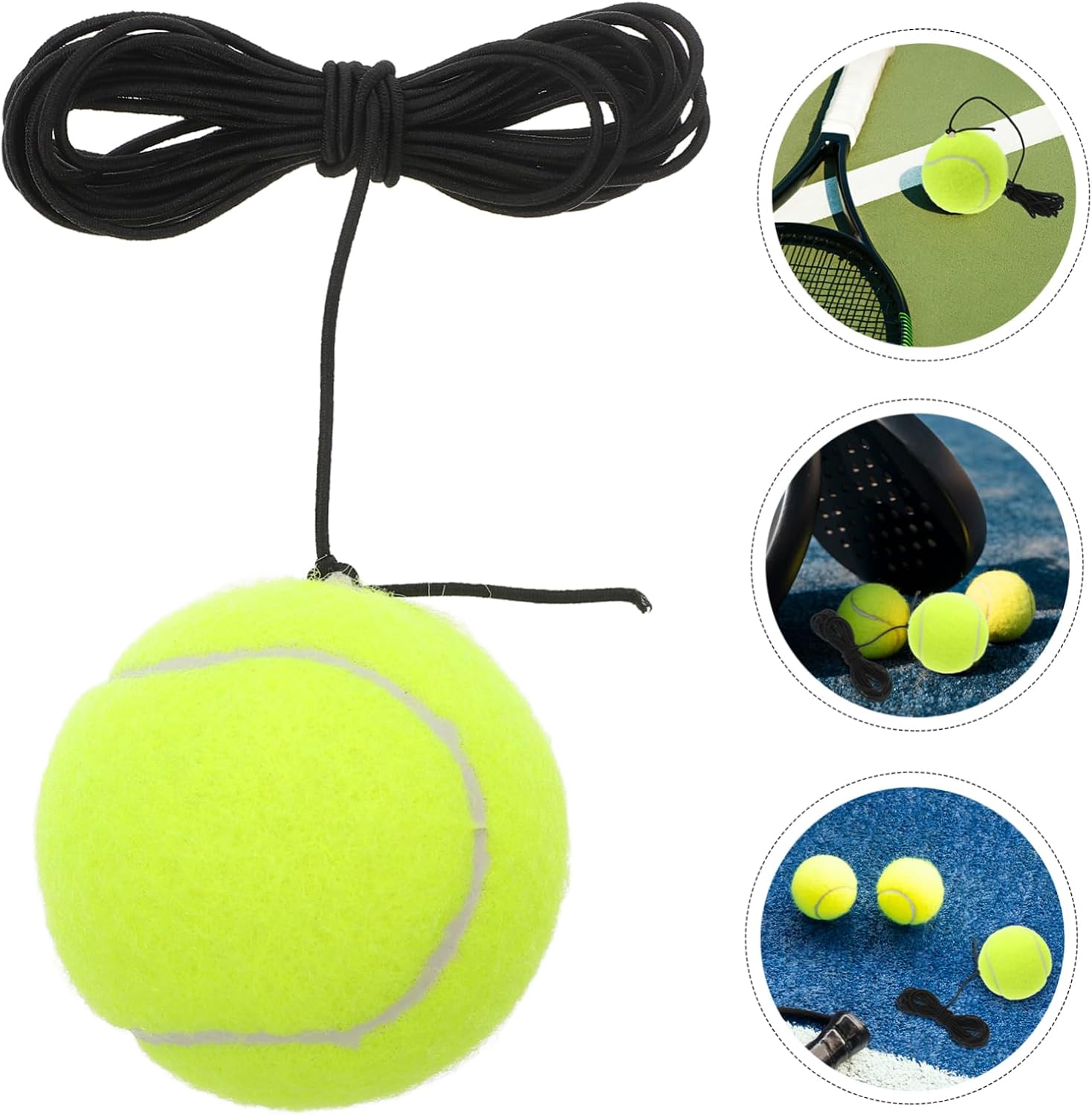 Tennis Training Equipment with Elastic Rope for Single Player Practice Portable Rebound Device for Skill Development for Beginners and Advanced Players