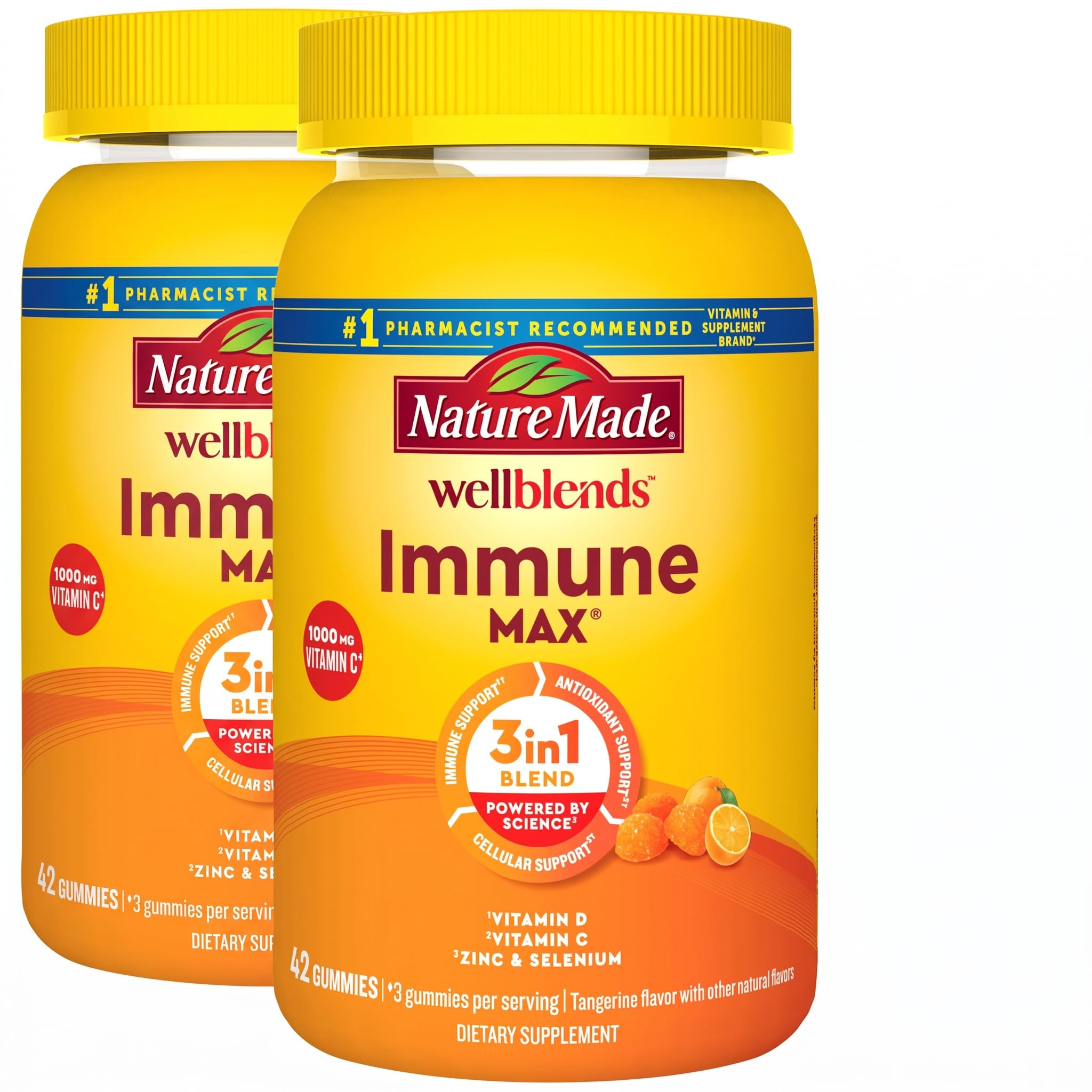 Nature Made Wellblends ImmuneMAX Gummies, 42 Tangerine Flavor Gummies — Amazon image 9