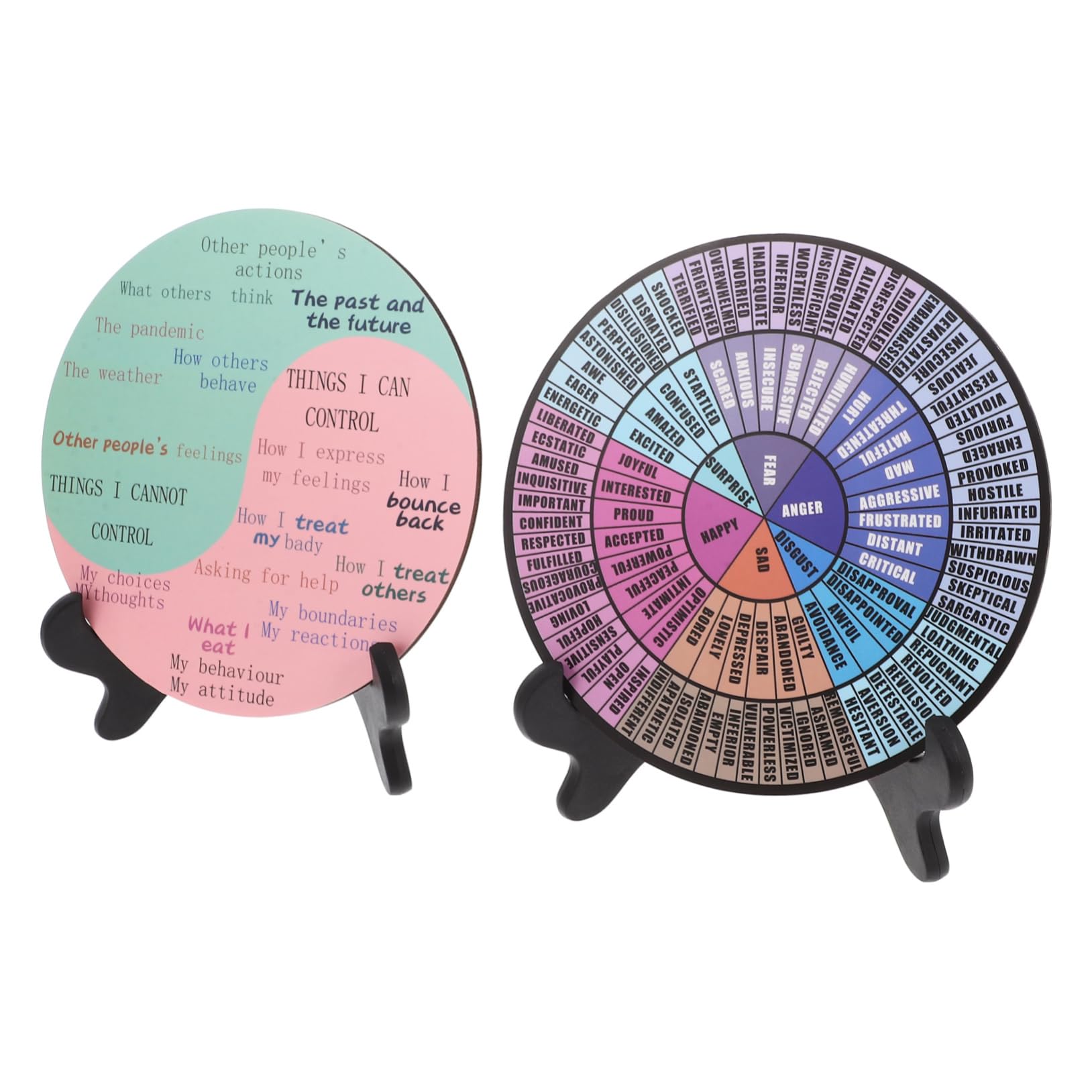 TEHAUX 10stücke Emotion Wheel Dekoration Mit Ständer Für Desktop Büro Psychische Stilvolle Farbgestaltung Für Zuhause Und Arbeitsumgebung