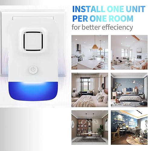Miniatura 6 de Repelente ultrasónico de control de plagas, repelente electrónico de roedores para interiores y hogares, repelente de mosquitos, asesino de