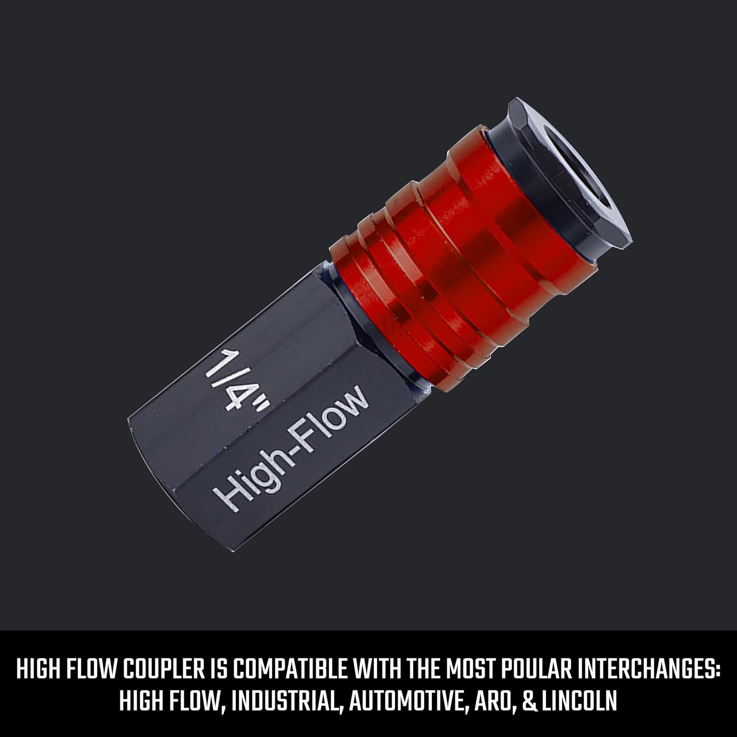 CRAFTSMAN 4-pc High-Flow Fittings Kit, Aluminum, 1/4-in NPT Threads