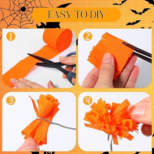 Miniatura 3 de Sherr 24 rollos de serpentinas de papel crepé colgantes para decoración de fiestas, decoraciones artísticas, decoraciones de cumpleaños,