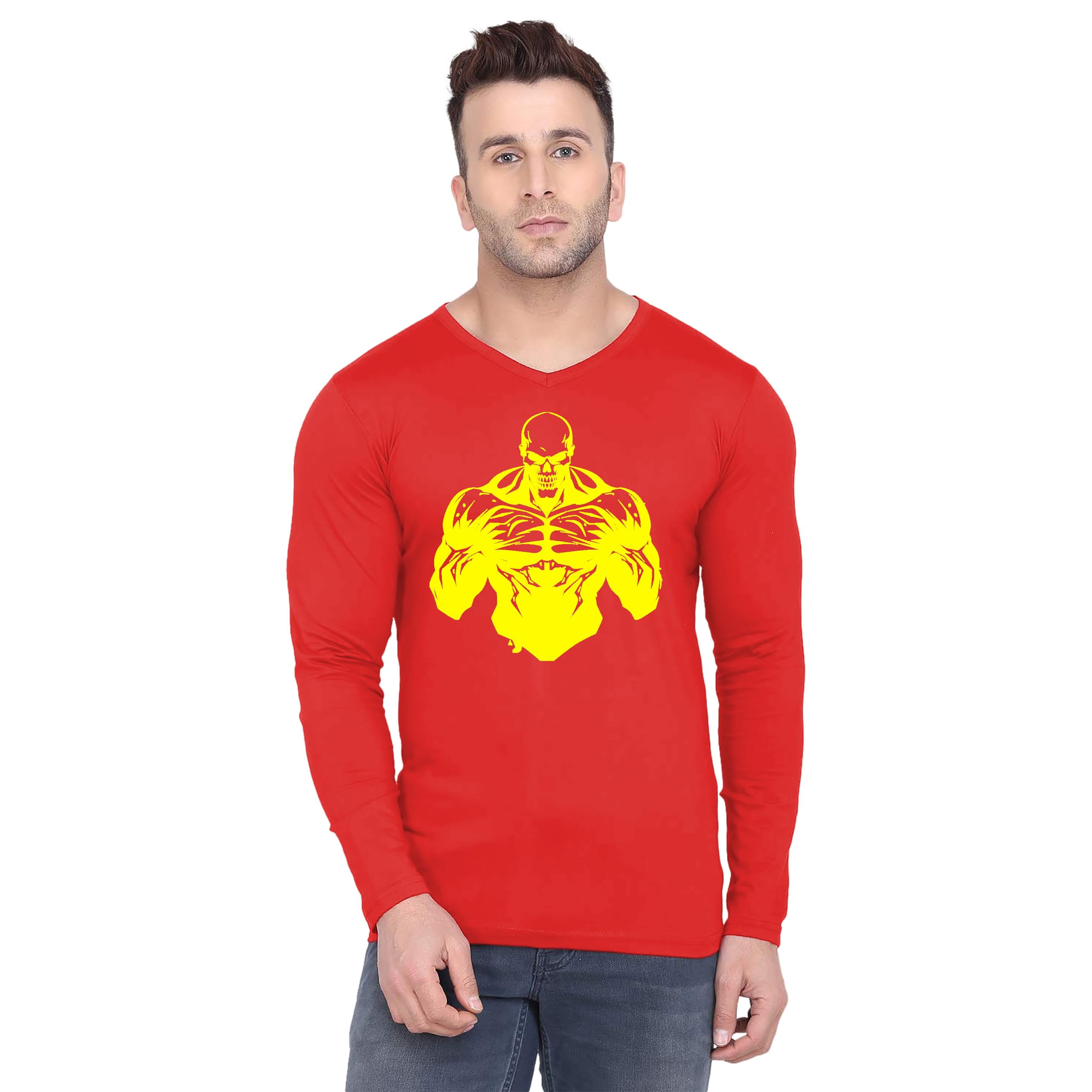 Original Way Men Cotton Half Sleeve Round Neck Stylish Mens Casual Wear We Love What Kills Us Creative Graphics Printed Printed T Shirt HSR-3746-image-13