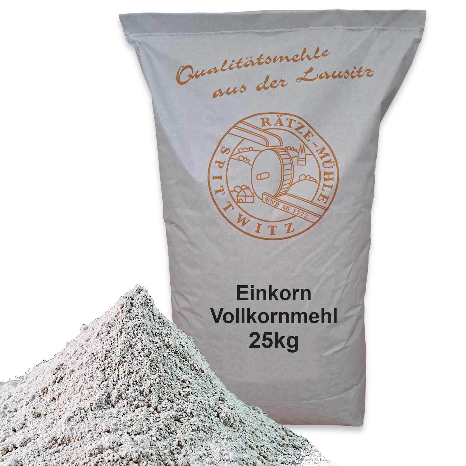 Einkornvollkornmehl 25kg frisch aus der Rätze-Mühle in bester Qualität 100% regional und naturbelassen
