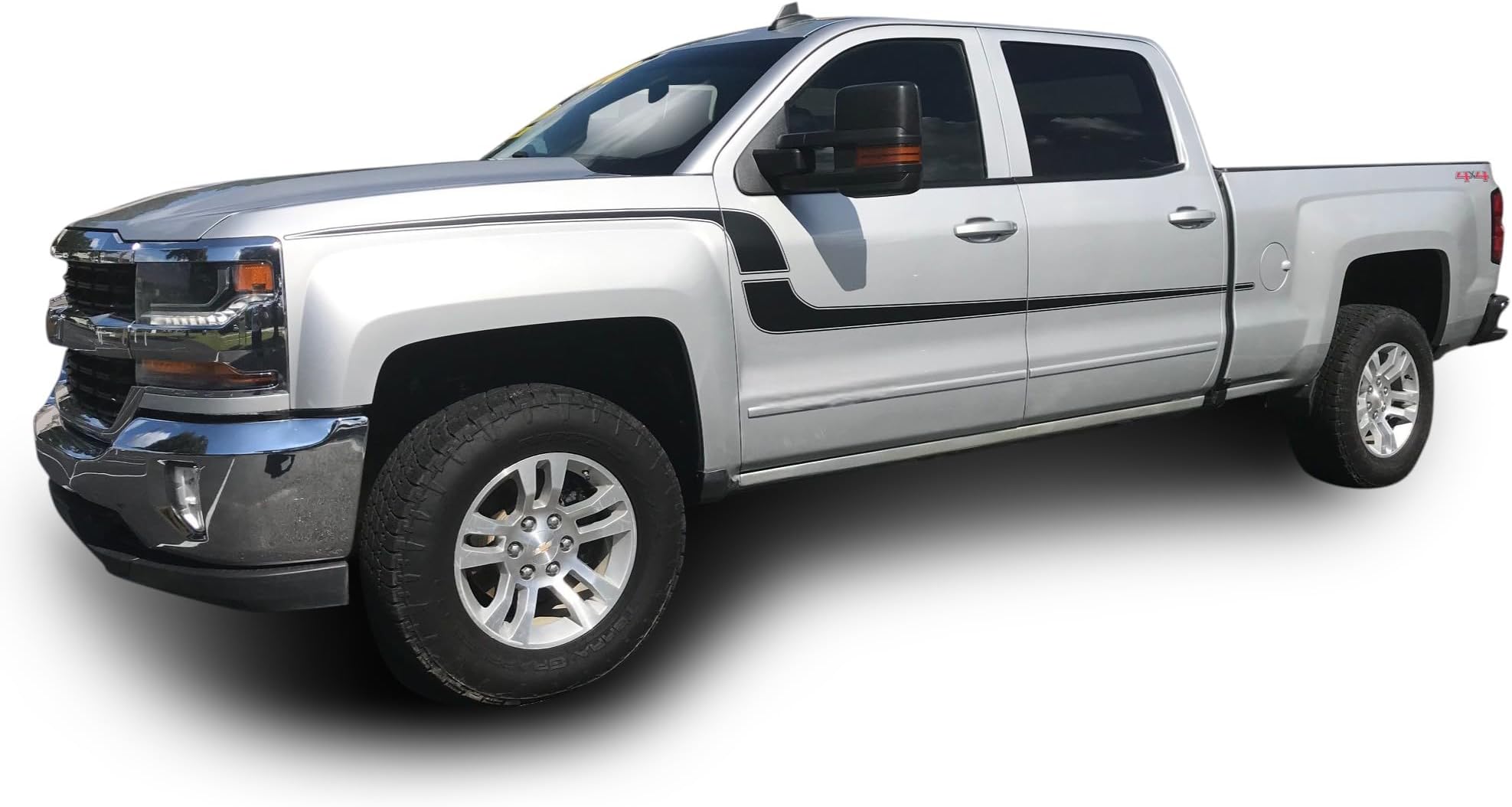 Graphics for Chevy Silverado 2007-2018 Side Flex Stripes, Set for Both Sides, Premium Vinyl Decals Kit, Custom Truck Stickers, Made in USA, Precision-Cut.
