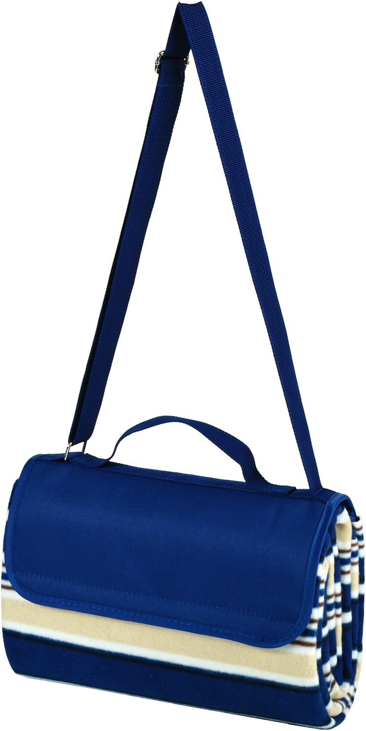 Picnic at Ascot Outdoor Picnic Blanket With Water Resistant Backing, Extra Large 60" x 80"