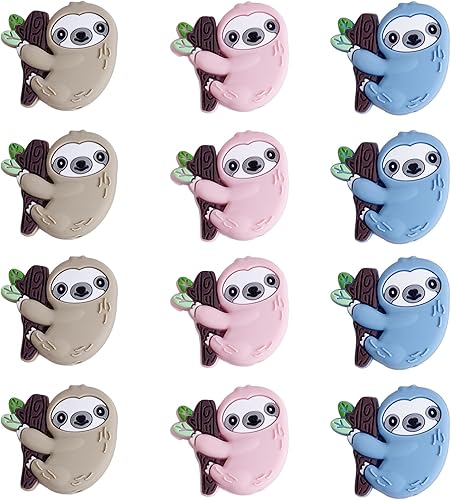 Miniatura 18 de 12 piezas de cuentas de silicona de animales, cuentas focales lindas, cuentas de silicona a granel para bricolaje para hacer varios artículos