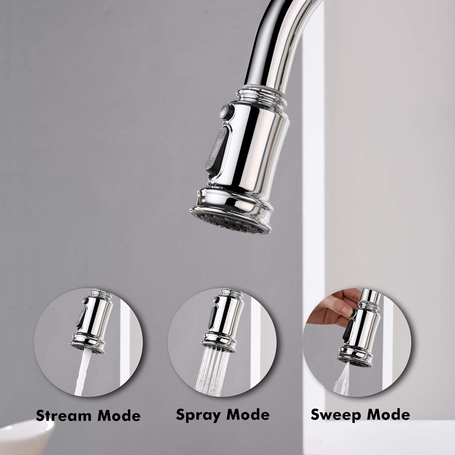 Buу 1 gеt 1 AMAZING FORCE Touchless Kitchen Faucet with 3 Modes Pull Down Sprayer, Single Handle Automatic Motion Sensor Kitchen Sink Faucet with Fingerprints Resistant, Chrome 1.8 GPM