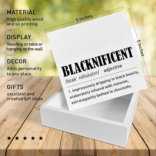 Miniatura 7 de Decoración de escritorio de arte para mujeres negras, decoración afroamericana para oficina en casa, sala de estar, dormitorio, decoración de