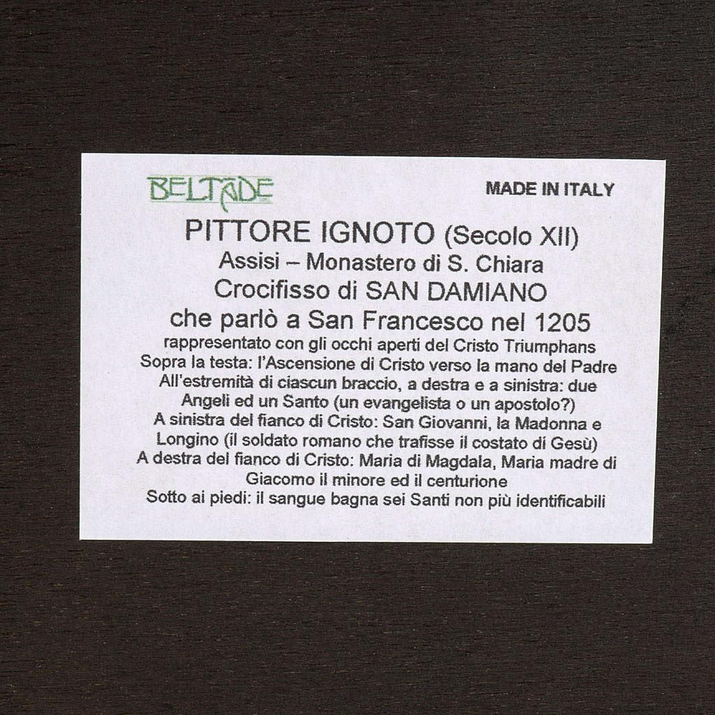 Holyart Crocifissi in legno: Crocifisso San Damiano legno bordo irregolare, 21 cm (8.27 inc.)