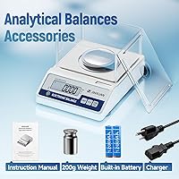 Vista 7 de Báscula de laboratorio 500gx0.001g Balanza de alta precisión Balanza analítica, escala de miligramo digital Escala de laboratorio científica