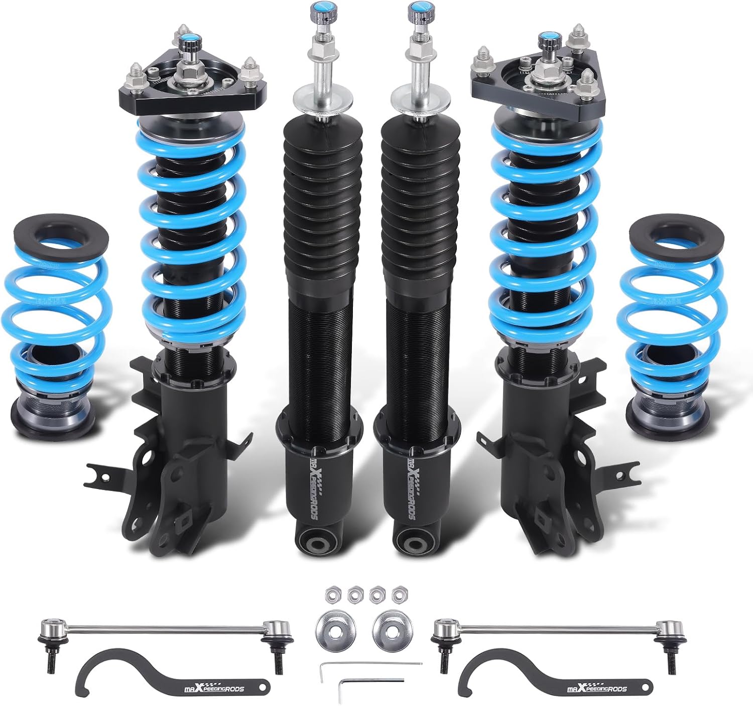 maXpeedingrods Coilovers for Honda Civic 2012-2015 FG3 FB2 Excluding Si, 24 Levels Damper Adjustable Coilovers Suspension Kit, Height Adjustable Shock Absorber Struts, T6 Upgraded Lowering Kits Blue