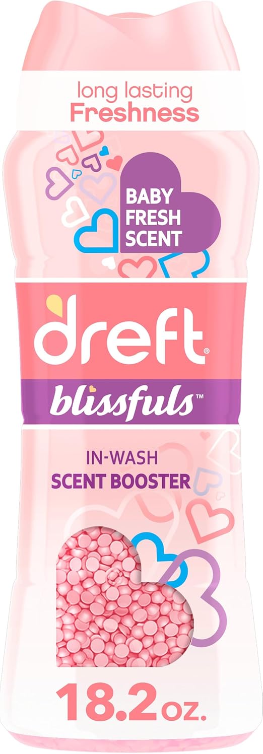 Dreft Blissfuls In-Wash Scent Booster Beads, Baby Fresh Scent, 18.2 oz