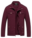 Men&apos;s Military Jacket Casual Washed Cotton Hooded Canvas Coat Fall Coat