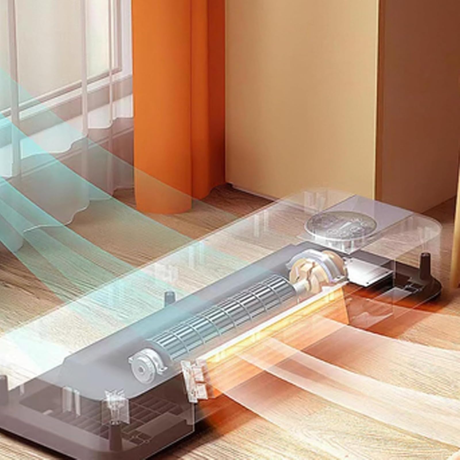 Condizionatore A Parete Senza Unità Esterna 2025 Versione Migliorata, Condizionatore Portatile Max 2 in 1 Ultra Potente con Telecomando, Ultra Silenzioso, Veloce Raffreddamento Riscaldamento