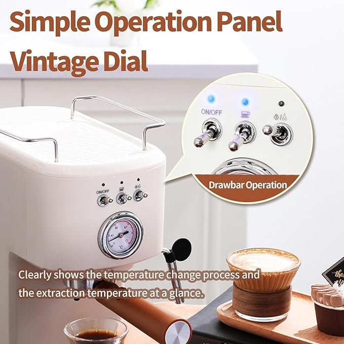 Máquina de Espresso Semi Automática con Espumador de Leche y Capacidad 1.2L miniatura 7