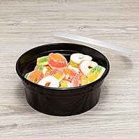 Vista 30 de Karat [24oz - 240 ct] Contenedores redondos moldeados por inyección de PP transparentes con tapas