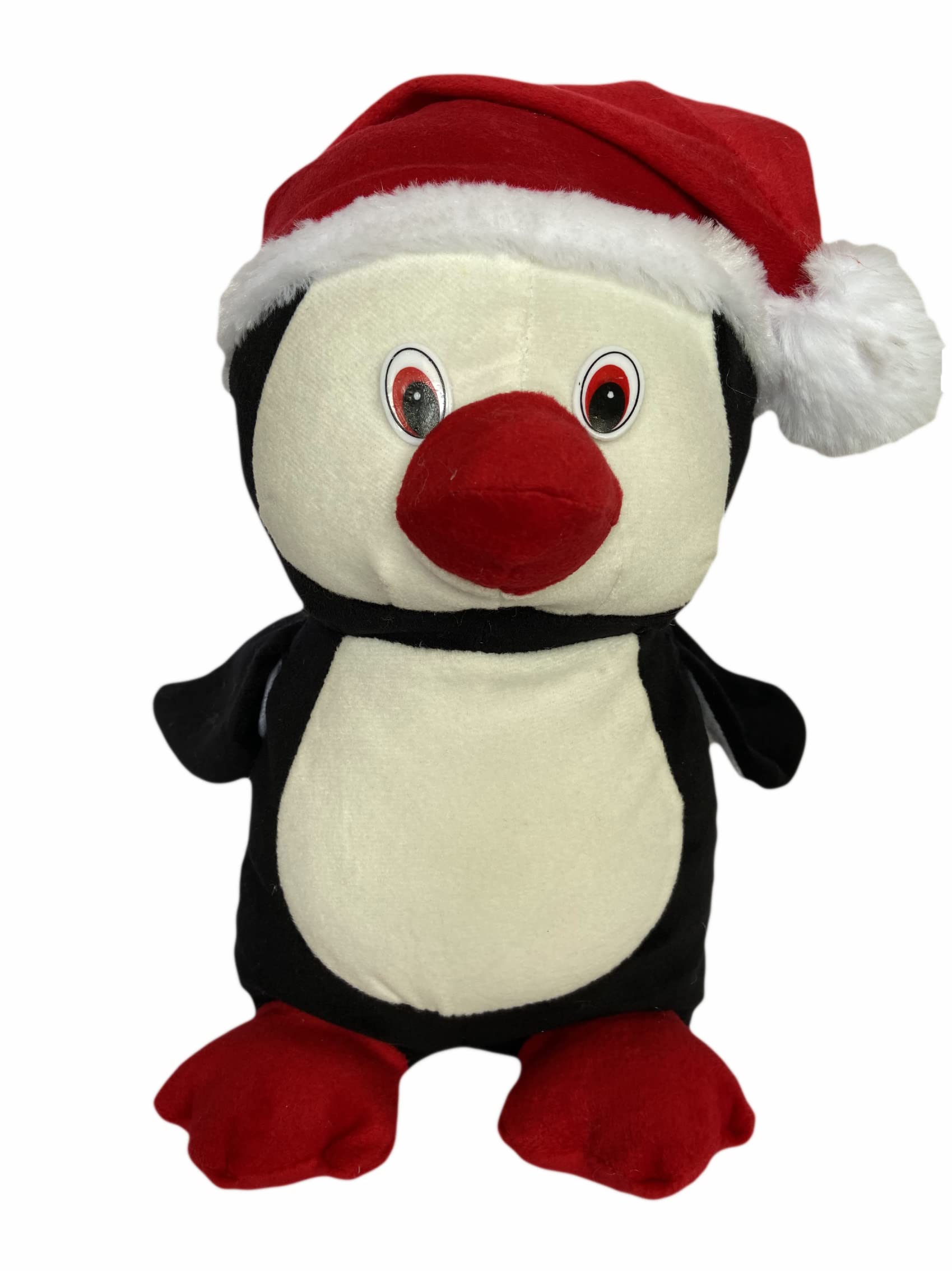 GS Kidz Christmas Penguin Stuffed Soft Plush Animal Toy for Kids 3 Years and Above- Home Room/Car Decorations Size -12"