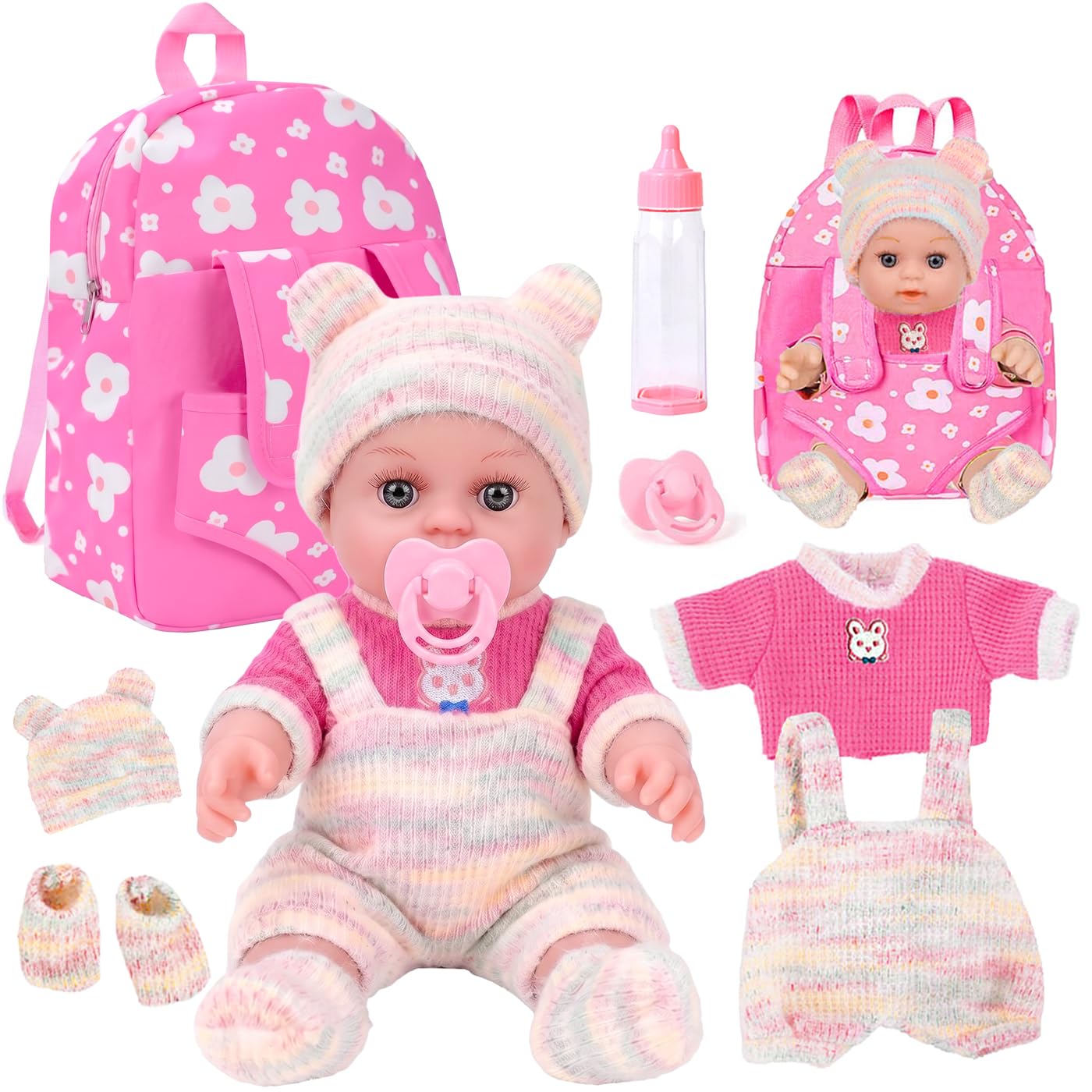 Amazon.com: 12'' Baby Doll with Backpack in Gift Box, Baby Doll