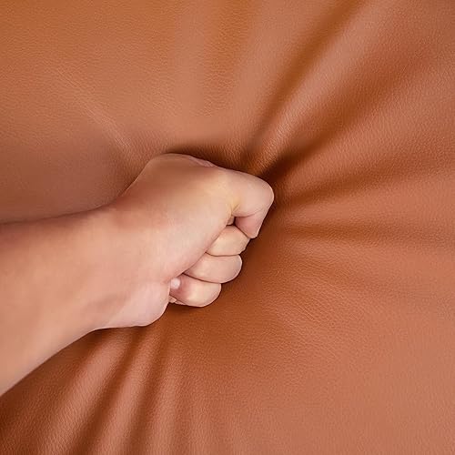 Miniatura 91 de Topeakmart Silla reclinable de piel sintética, ajustable, moderna, individual, con bolsillo, primavera, sala de estar, dormitorio, cine en casa,