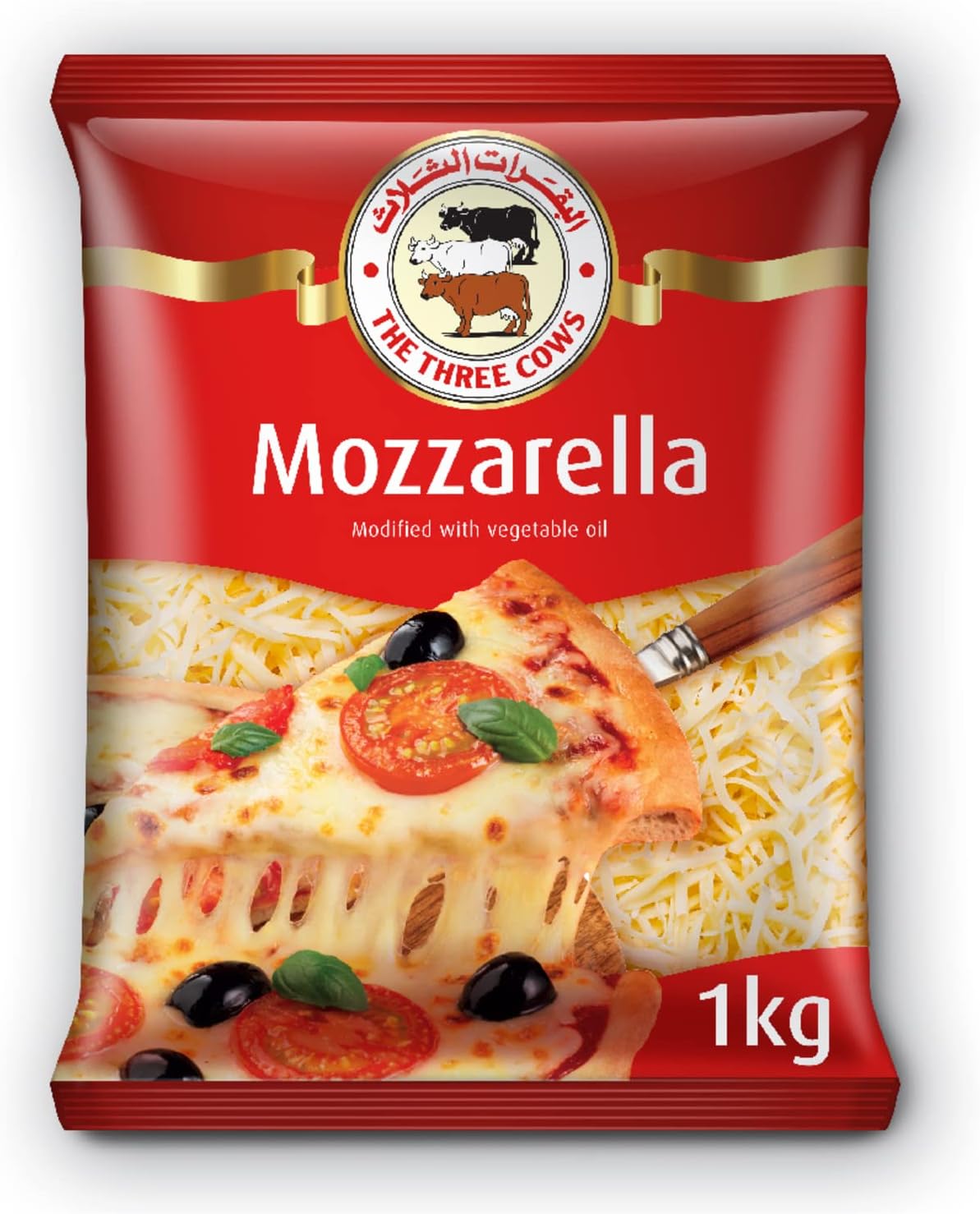 The Three Cows Mozzarella Shredded Cheese 1kg