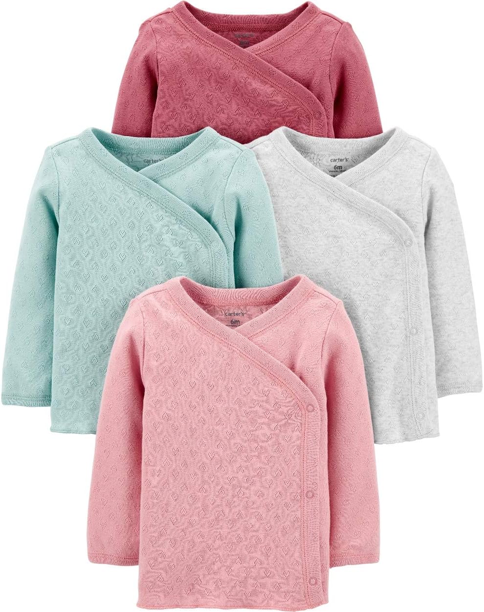 Carter's Baby Girls' 4-Pack Side-Snap Tees