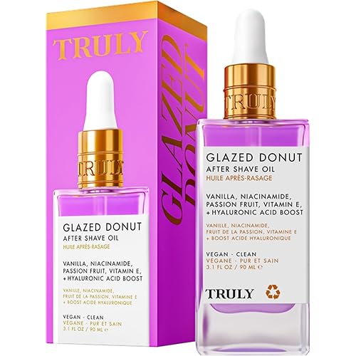Truly Luxury After Shave Oil | Soothing & Hydrating Treatment to Prevent Ingrown Hair For Smooth, Irritation-Free Skin for Daily Use - Glazed Donut - 3.1 fl oz