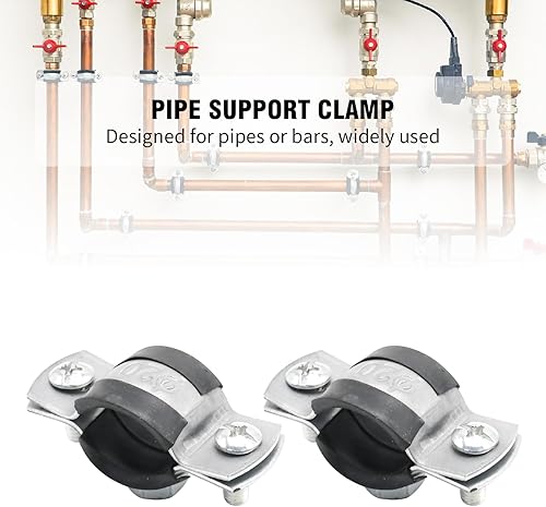 Miniatura 2 de VIKKSAER 10 abrazaderas de soporte de tubo ajustables, abrazadera de tubería colgador de anillo dividido, abrazadera de soporte de tubería
