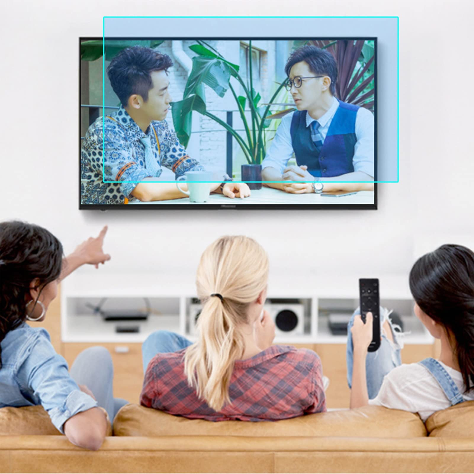 Wielofunkcyjna osłona ekranu, odporna na zużycie i zarysowania, odpowiednia do telewizorów o przekątnej 27–75", monitorów szerokoekranowych itp. (wersja HD)