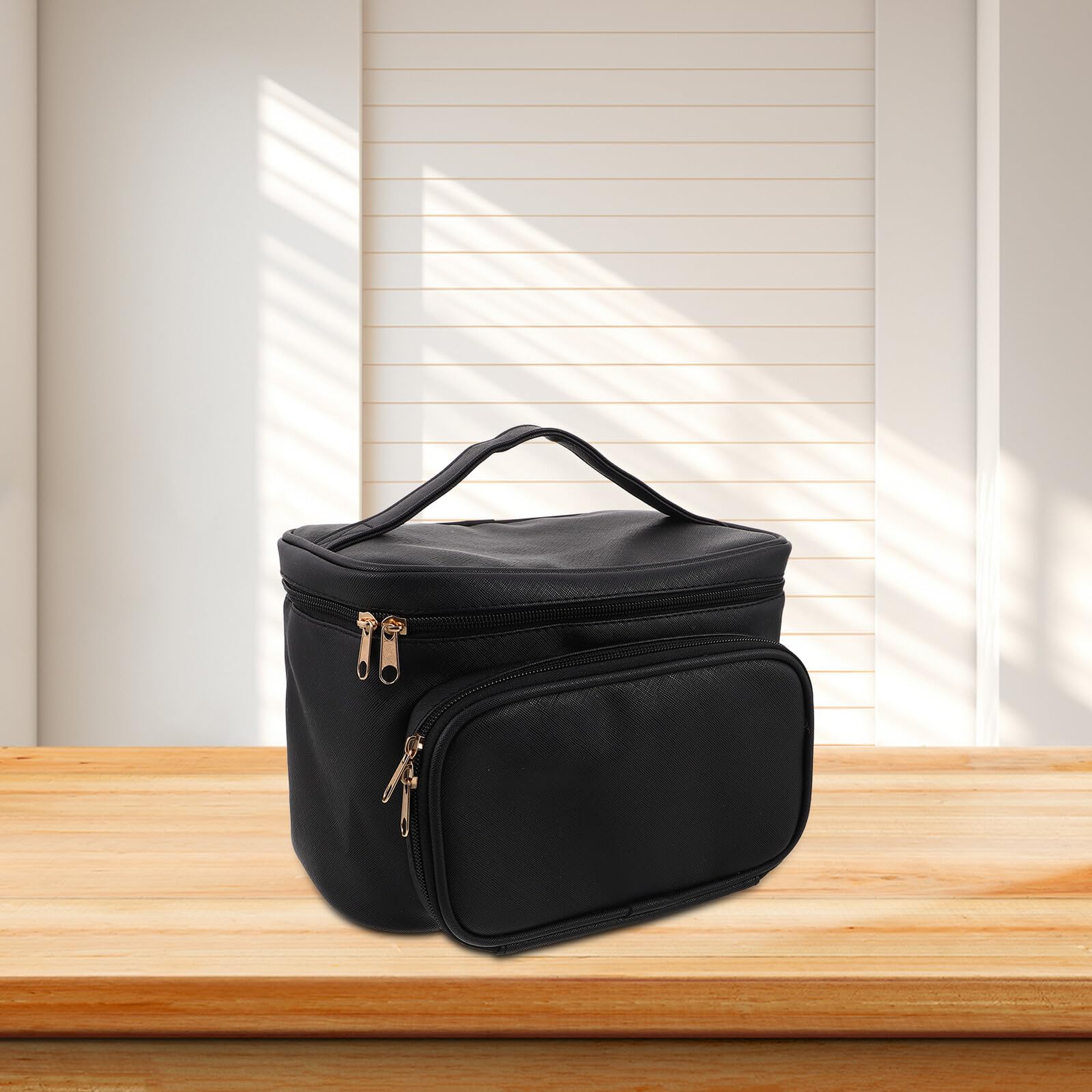 Borsa Trucco da Viaggio in PU Grande Capacità con Divisori e Zip Organizer Portatile per Cosmetici e Prodotti da Toilette per Donna Leggera e Resistente per Viaggi e Avventure all
