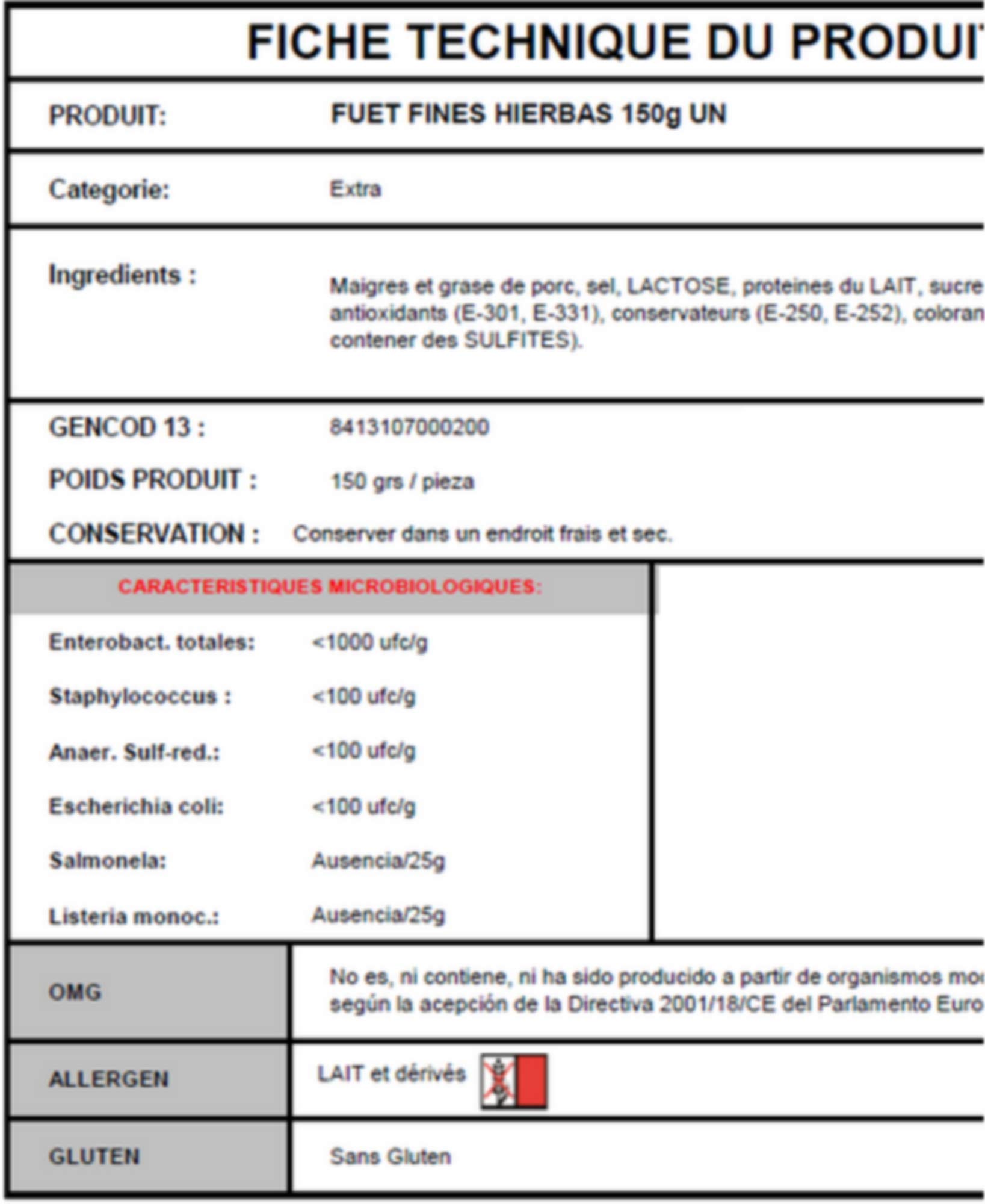 Lote de embutido catalano N° 61