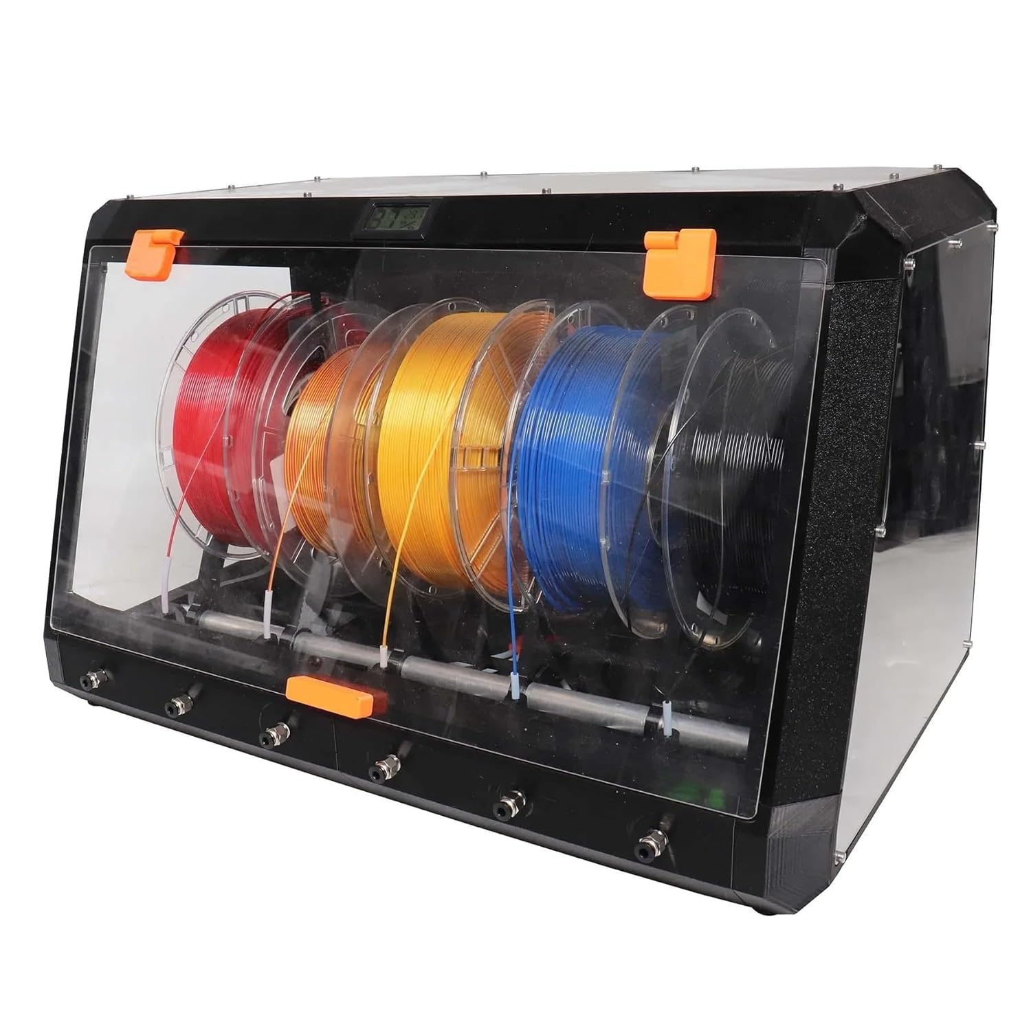 Compatible for Prusa Classic Version Auto Rewinder Drybox Filament Box for MMU2 MMU3 Multi-Color 5 Filament(Slim and prin)