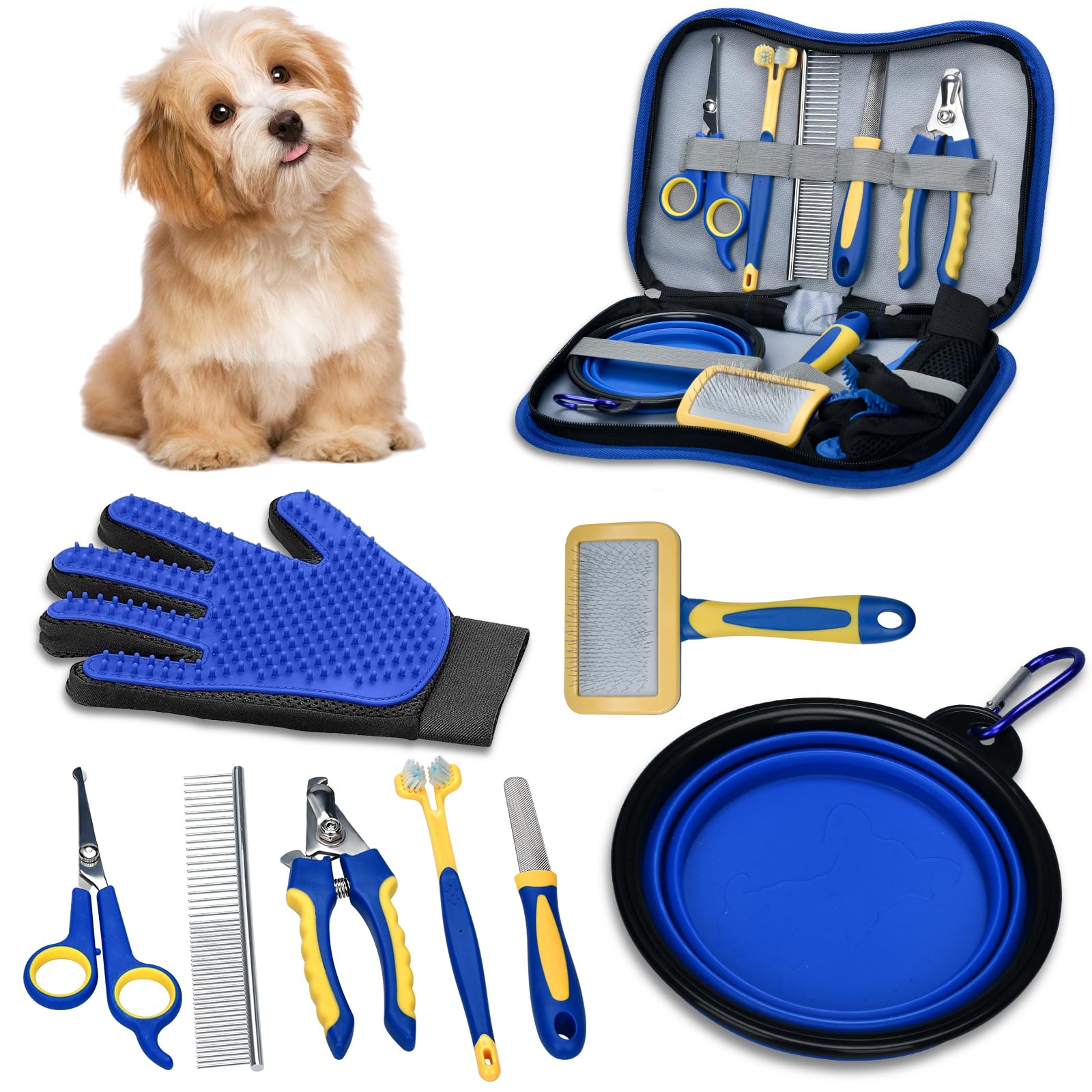 Guanti Per Cani Da Spazzolare Guanto Togli Peli Per Cani E Gatti - Spazzola Massaggiante Per Pulizia Pelo Morto Guanto Massaggio Animali - Foto 10