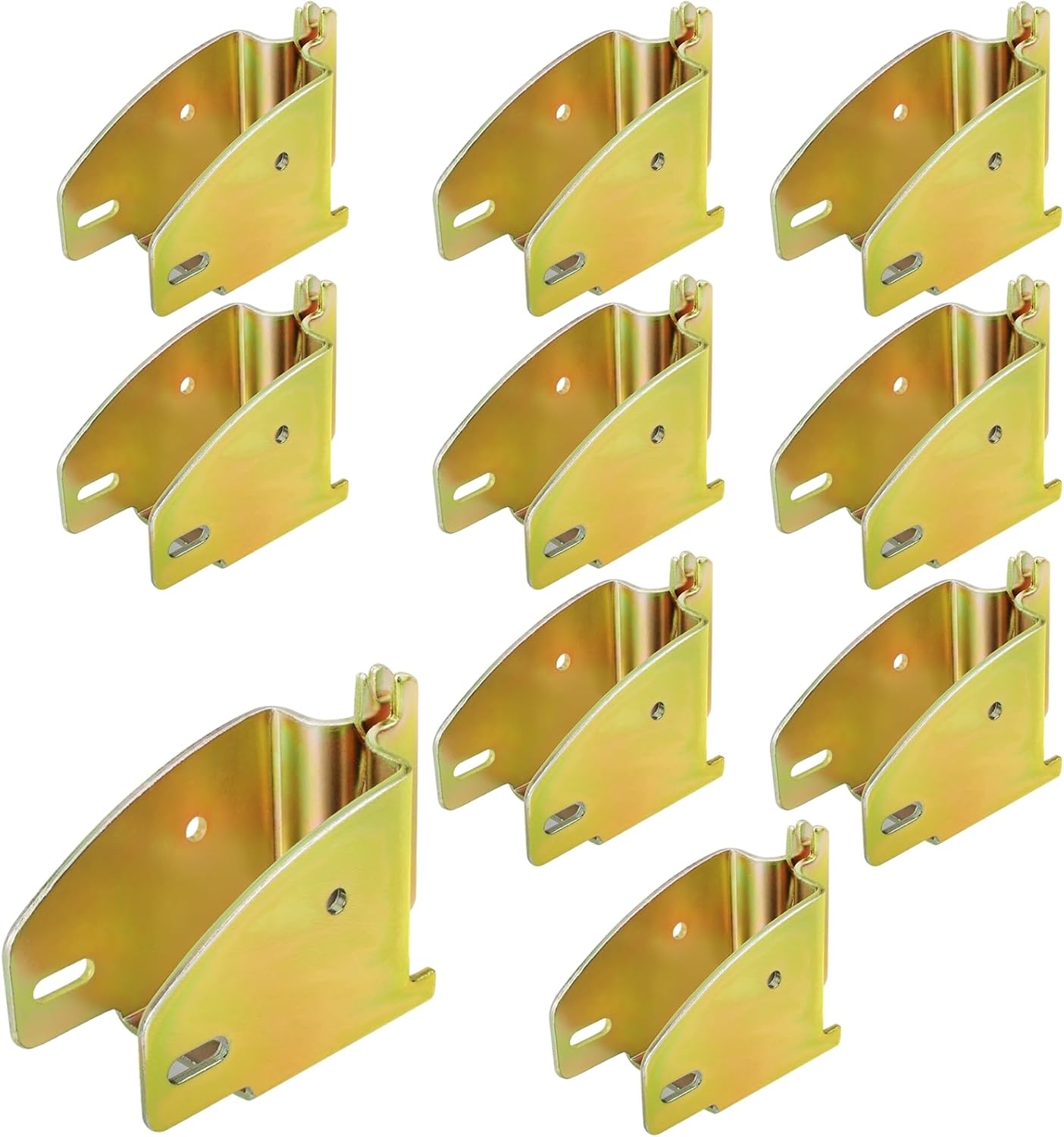 Eapele E-Track Wood Beam End Socket Accessories, Zinc-Coated Steel, Fit with 2x4 2x6, Add Removable Load Lock Bars to E-Track Cargo Area (10pcs)