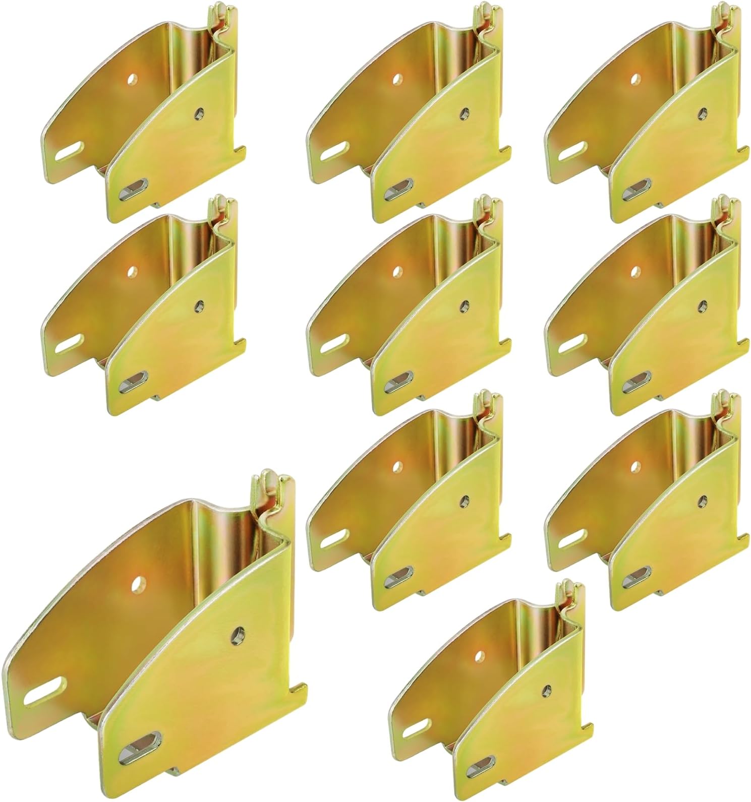 Eapele E-Track Wood Beam End Socket Accessories, Zinc-Coated Steel, Fit with 2x4 2x6, Add Removable Load Lock Bars to E-Track Cargo Area (10pcs)