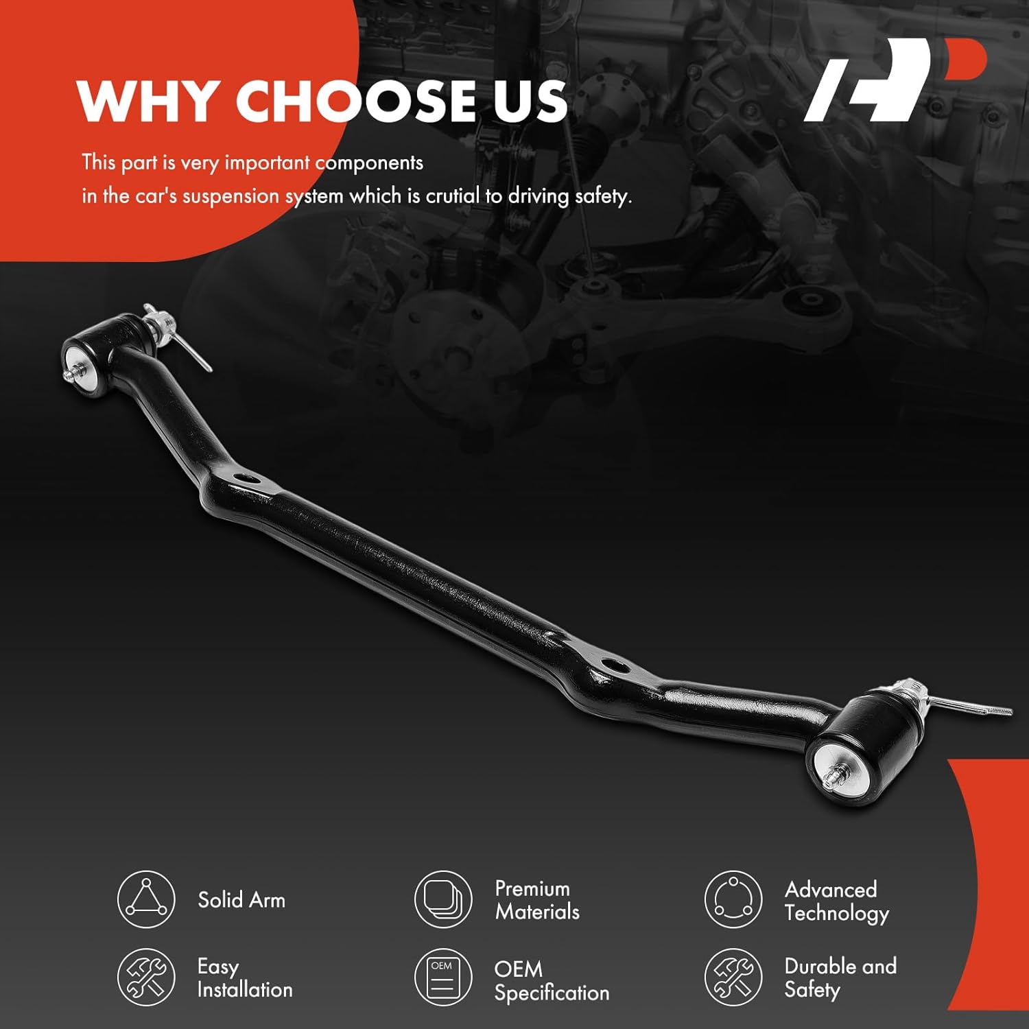 A-Premium Steering Center Link, Compatible with Chevrolet Blazer 1995-2005, S10 Blazer 1983-1994 & GMC Jimmy 1992-2004, S15 Jimmy 1983-1991, Sonoma 1991-2003 & Isuzu Hombre 1996-2000