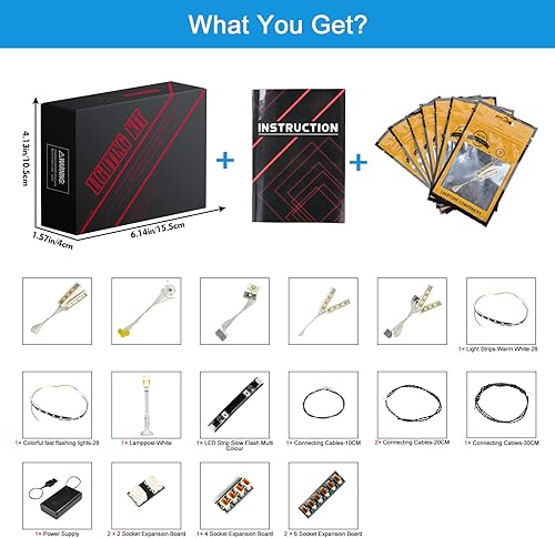 Miniatura 2 de VONADO Kit de luz LED compatible con Lego Jazz Club 10312, iluminación de bricolaje compatible con Jazz Club Lego 10312 (sin modelo, solo luz)