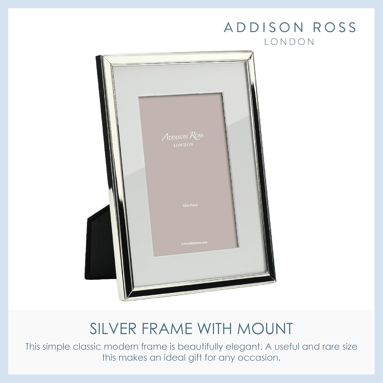 Addison Ross, Photo Frame, 6x8, Silver Plate Mounted, 6 x 8 Inches