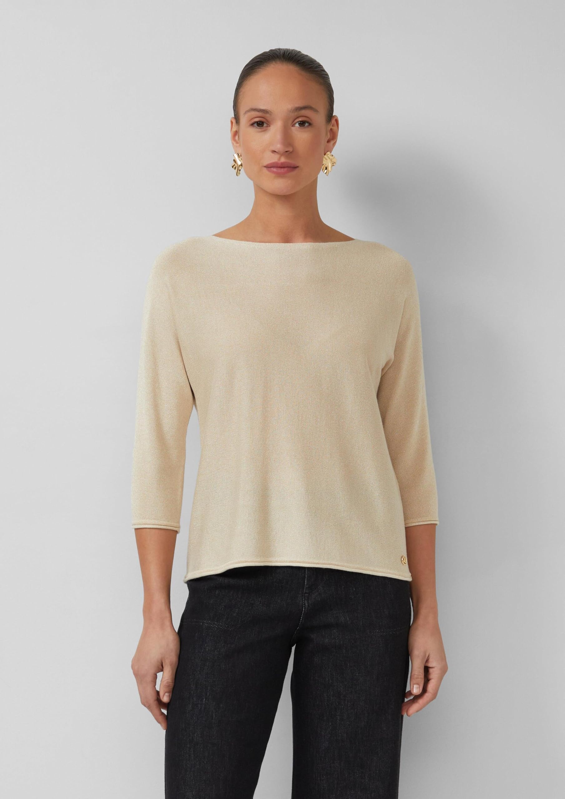 s.Oliver Damen Strickpullover – Feinstrick, U-Boot-Ausschnitt, Relaxed Fit