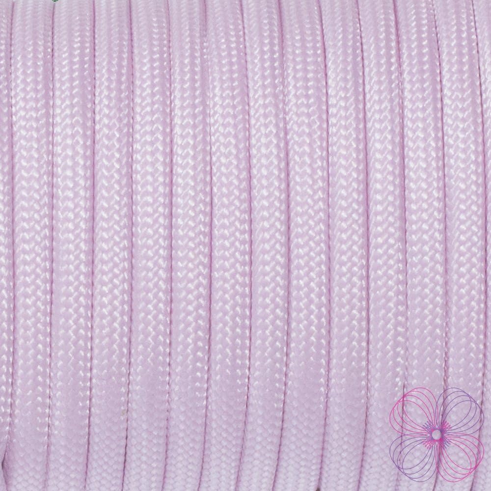 Craft County Glow in The Dark Zesty 21 Strand Luminous 550 Paracord – for DIY Bracelets, Lanyards, and Jewelry (Light Purple, 100 Feet)