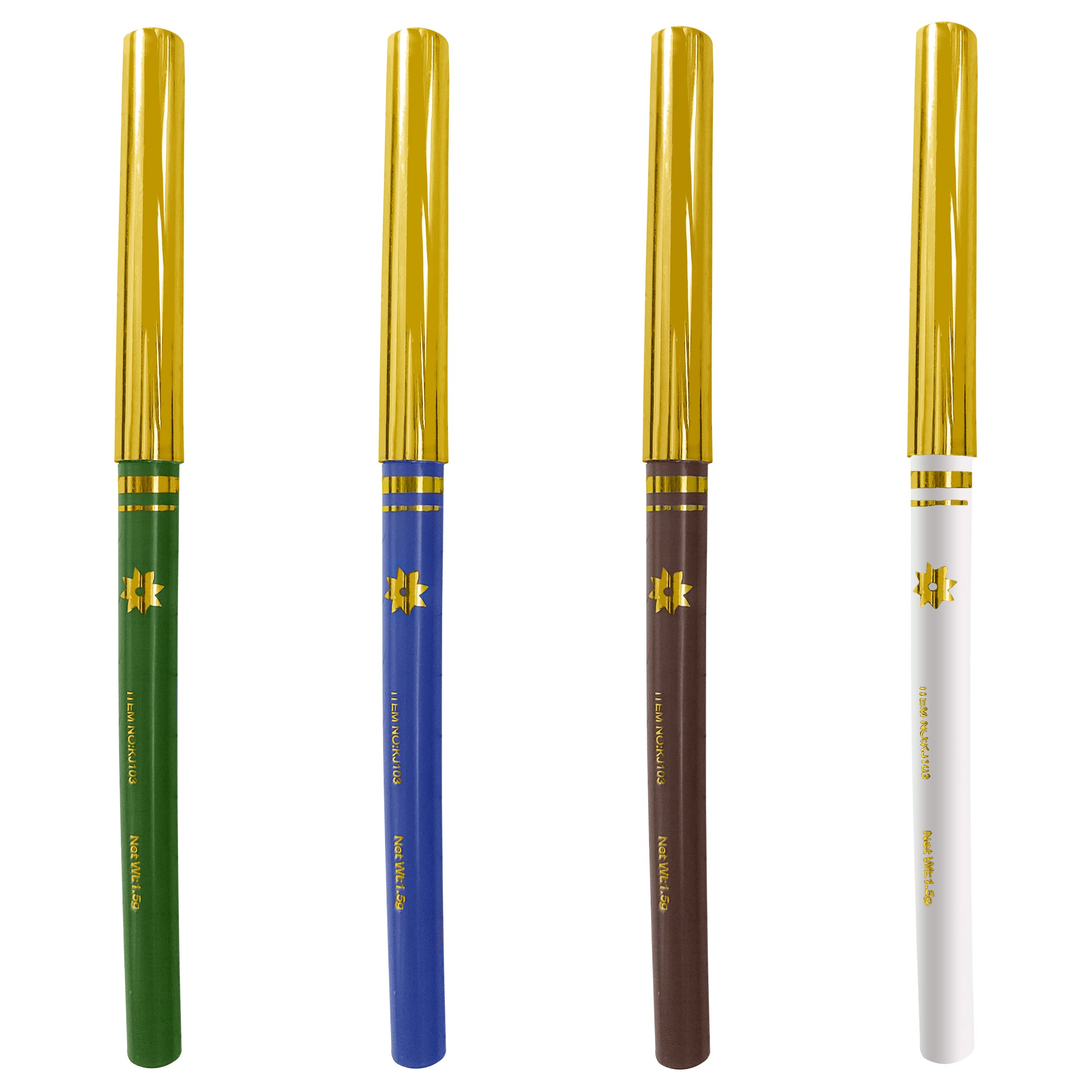 MAPPERZ Waterproof Eyeliner Richly Pigmented Color Pencil All Day Wear Long Lasting Fadeproof Ultra Creamy Smooth Formula Sharpen able Tip Perfectly Outlined Eyes (4 Multiolour)