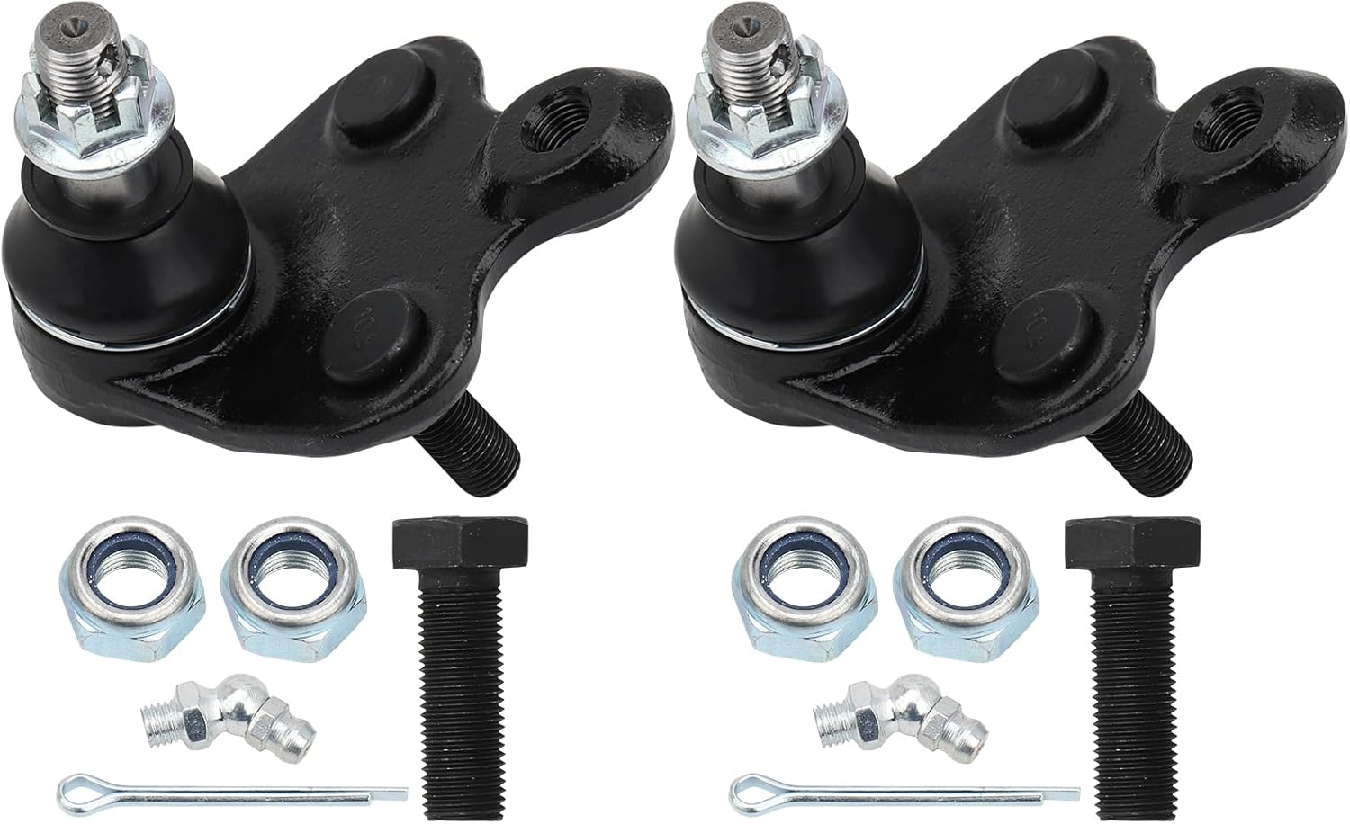 FWD Front Suspension Kit Compatible for Toyota Matrix 2003-2008, Pontiac Vibe 2003-2008, Lower Control Arms with Ball Joints, Sway Bar End Link & Outer Inner Tie Rod Ends