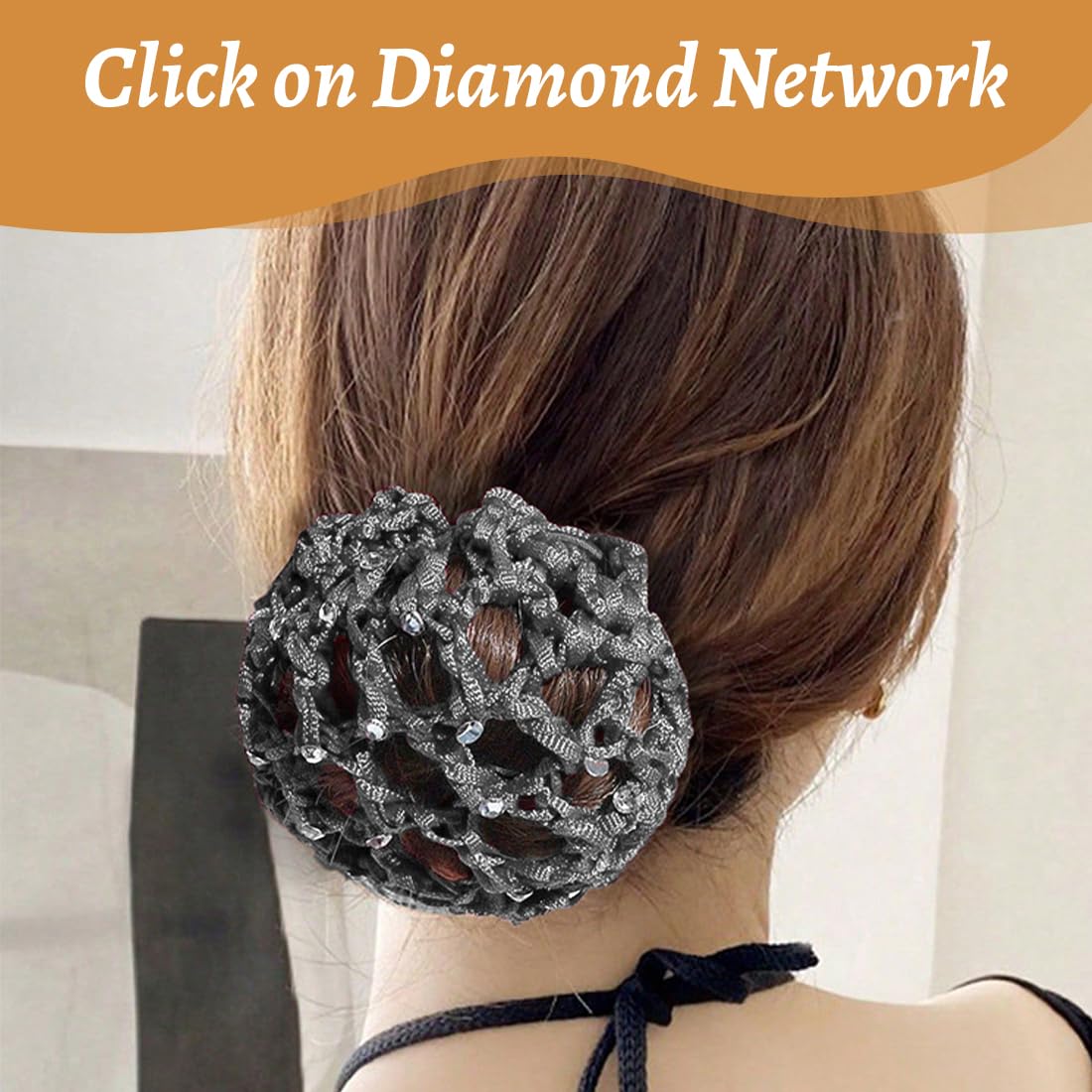 Retine per Capelli Chignon Elastiche Invisibili 4 Pezzi per Capelli Lunghi