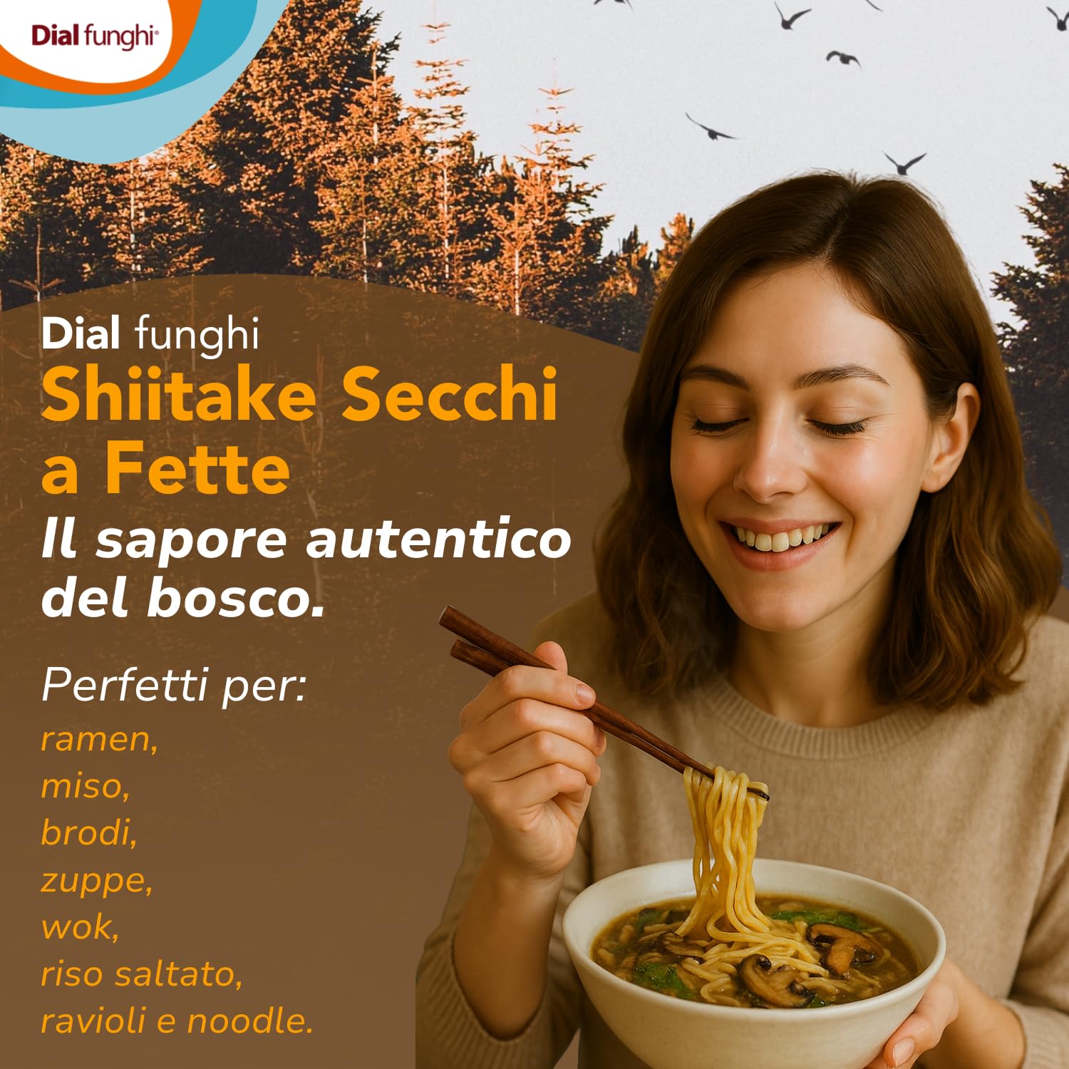 Funghi Shiitake Secchi a Fette Oro della Montagna 400g – Profumo Intenso, Gusto Umami – Ideali per cucina asiatica, ramen, zuppe, brodi, wok – 100% Naturali